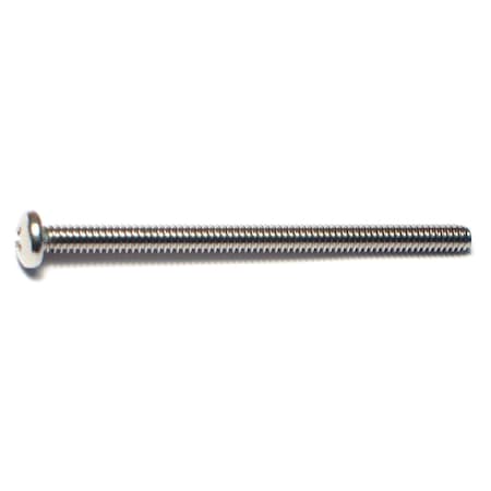 Midwest Fastener #10-24 x 3 in Phillips Pan Machine Screw, Plain 18-8 Stainless Steel, 10 PK 63751